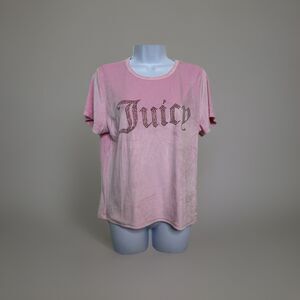 Juicy Couture Velour Women's Size XL Pink Sleepwear Lounge Shirt